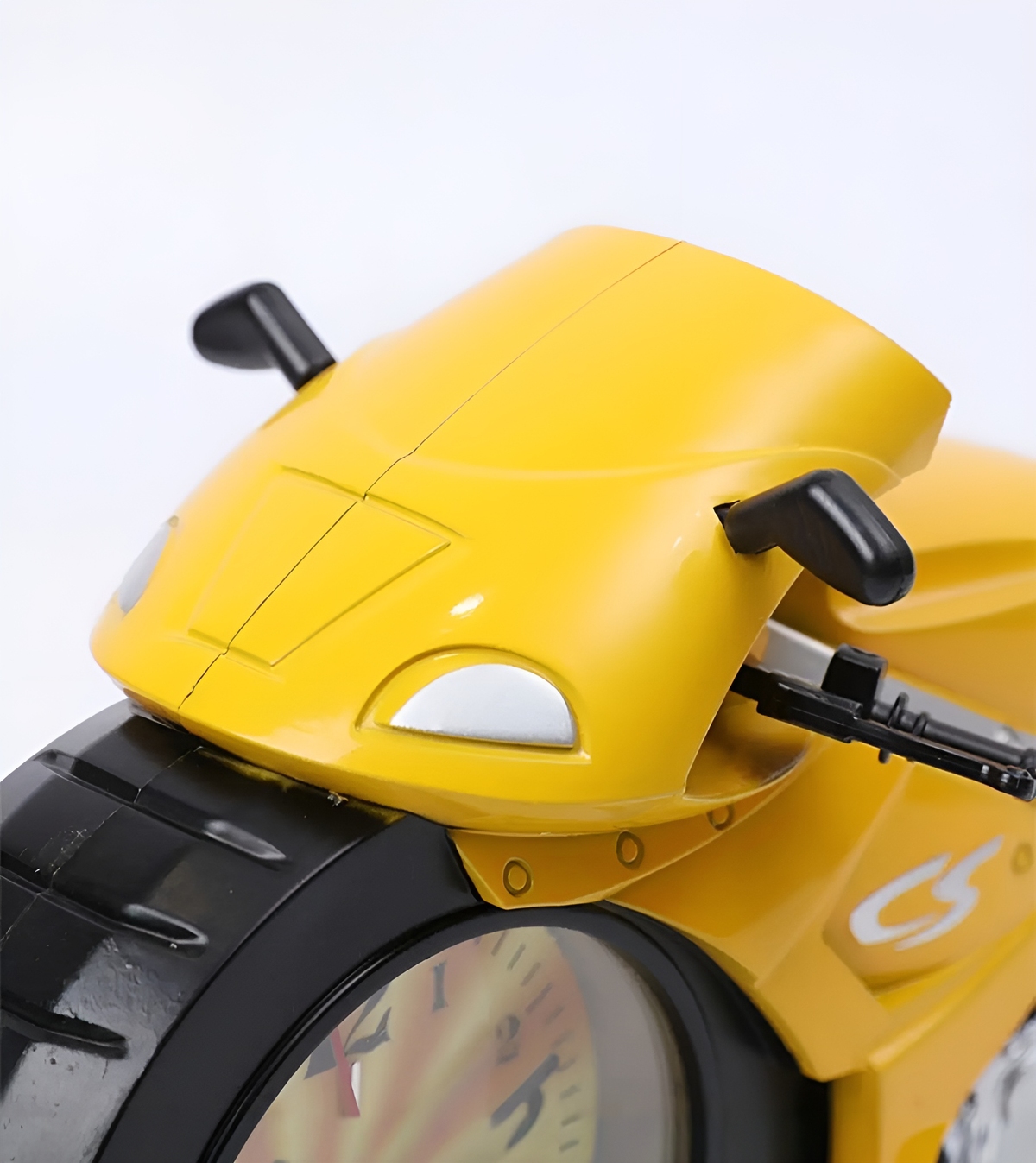 Motorcycle Alarm Clock Decorative Racing Bike Tabletop Timepiece for Bedroom Office Kids Room Unique Biker Gift | Thomler