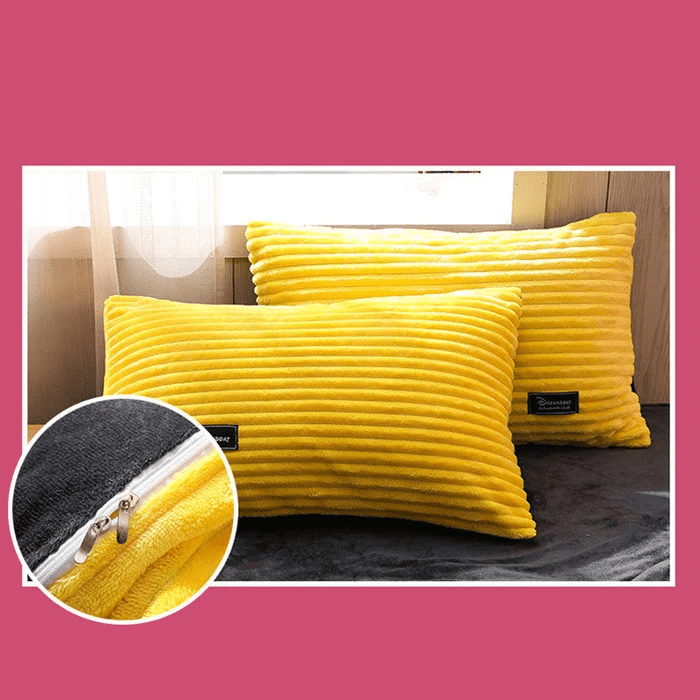 Plush Velvet Bedding Set – Ultra-Soft Coral Fleece Winter Duvet Cover with Fitted Sheet & Pillowcases for Cozy Warmth | Thomler