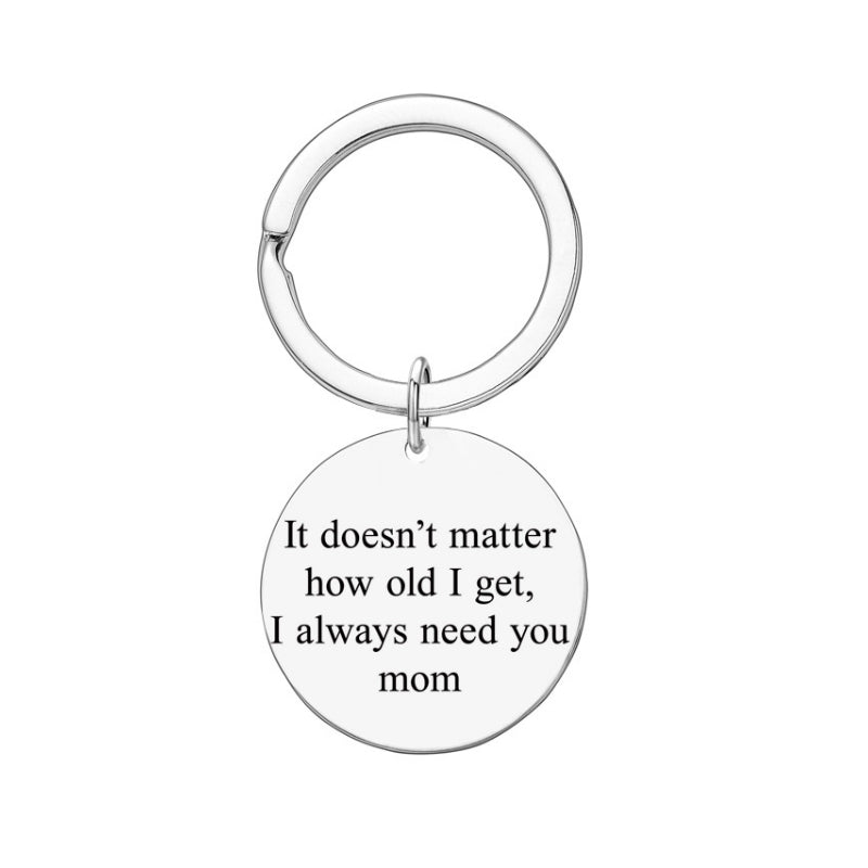 Heart Pendant Keychain Gift for Mom Daughter | Metal Charm Key Ring Remembrance Token | Thomler
