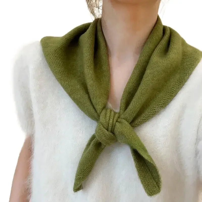 Soft Triangle Wrap Shawl for Cold Weather – Lightweight Cotton Blend Neckwear for Fall & Winter Layering | Thomler