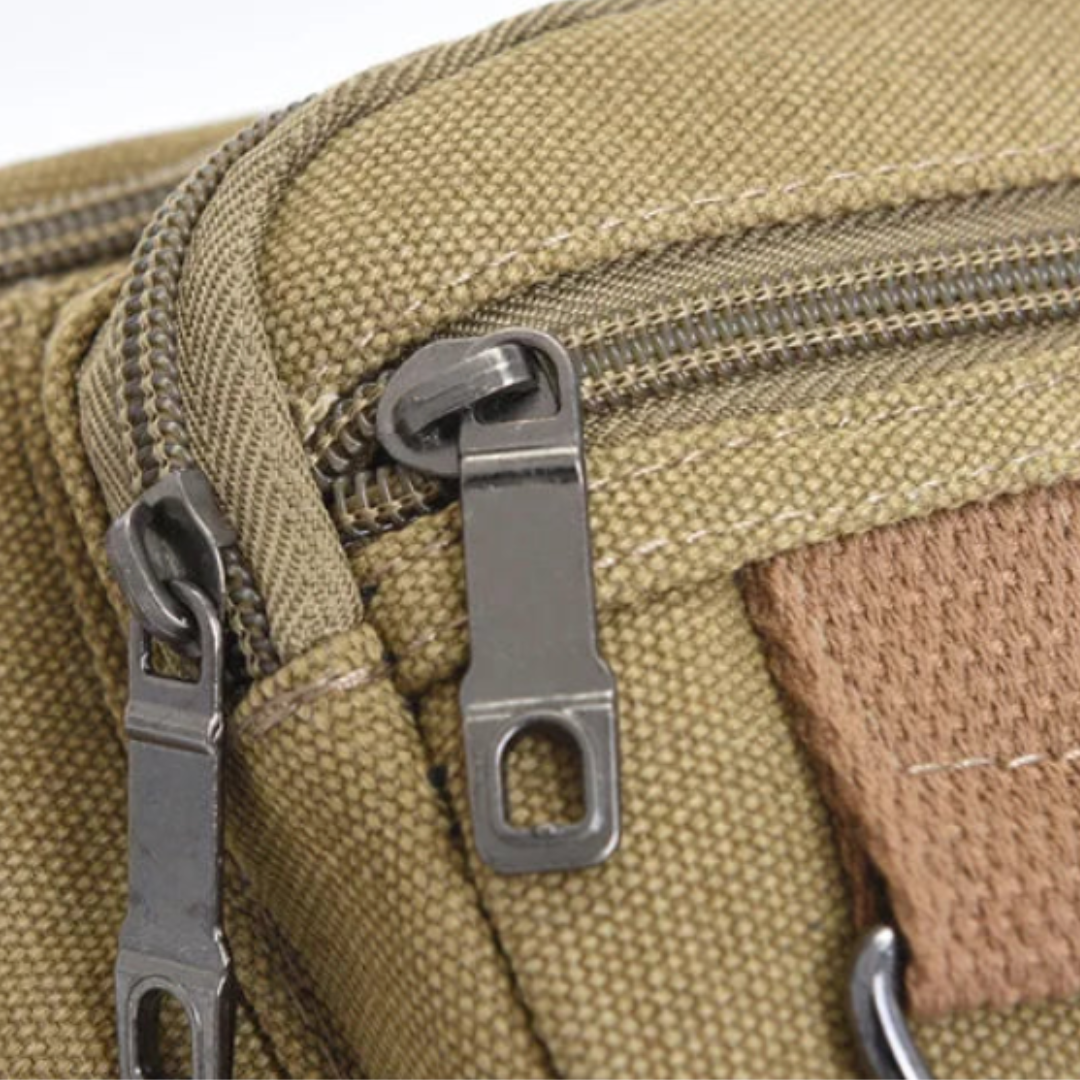 Heavy-Duty Canvas Belt Bag with Multiple Compartments for Travel & Outdoor | Thomler
