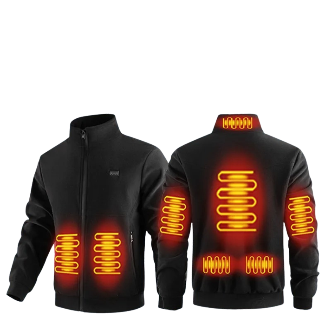 USB Powered Heated Jacket with 8 Heat Zones and Fleece Lining for Men and Women – Winter Warmth Coat | Thomler