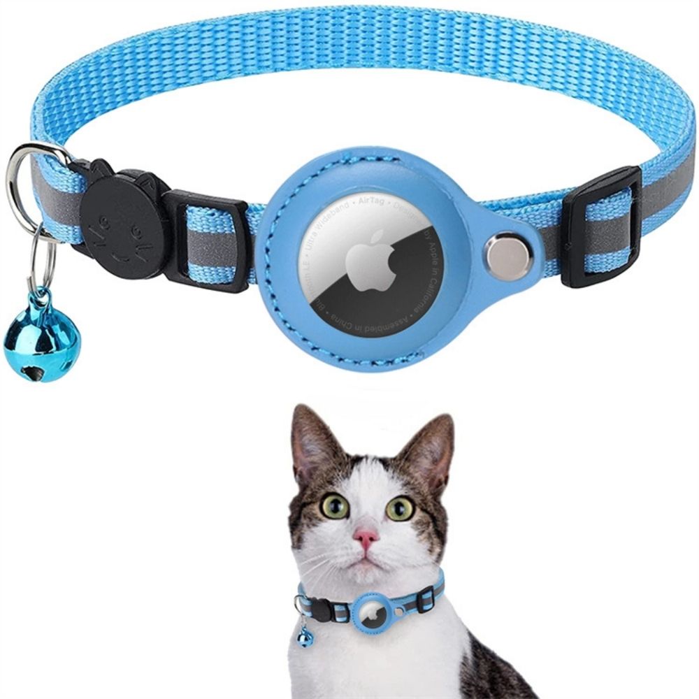 Adjustable Cat Collar with Reflective Stitching, Breakaway Buckle & Tracker Pocket for Indoor Outdoor Cats | Thomler