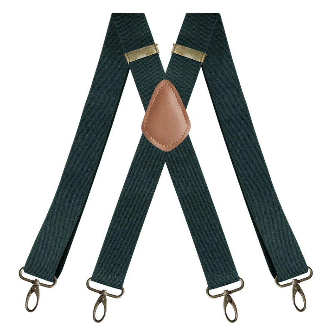 Adjustable X-Back Suspenders with Metal Clips for Men – Elastic Dress Braces for Formal & Casual Wear | Thomler