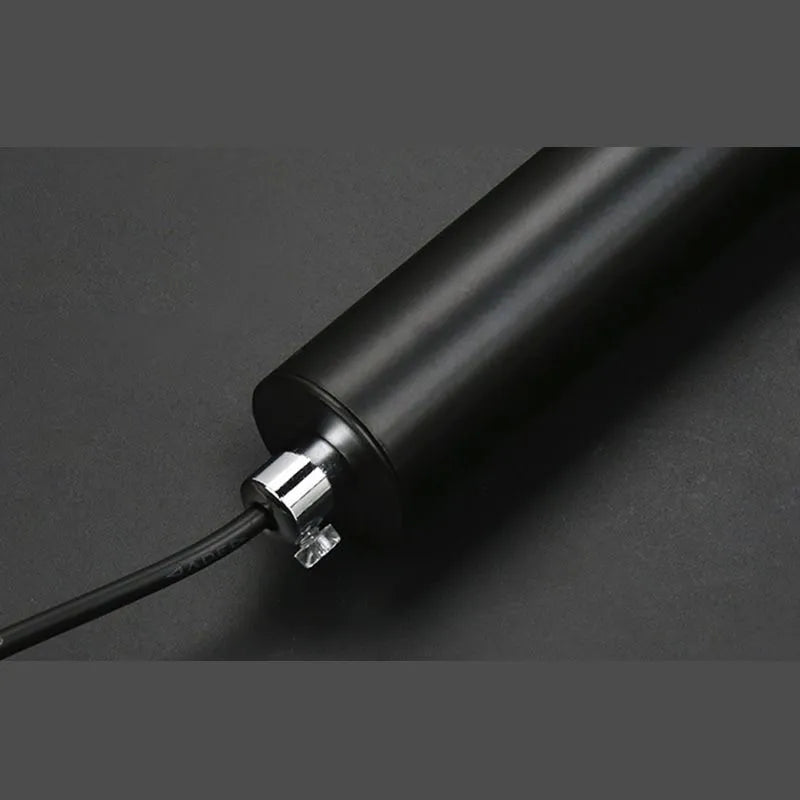 Sleek Metal Bar LED Ceiling Pendant for Living Room & Bedroom – Adjustable Hanging Rod Fixture in Black | Thomler