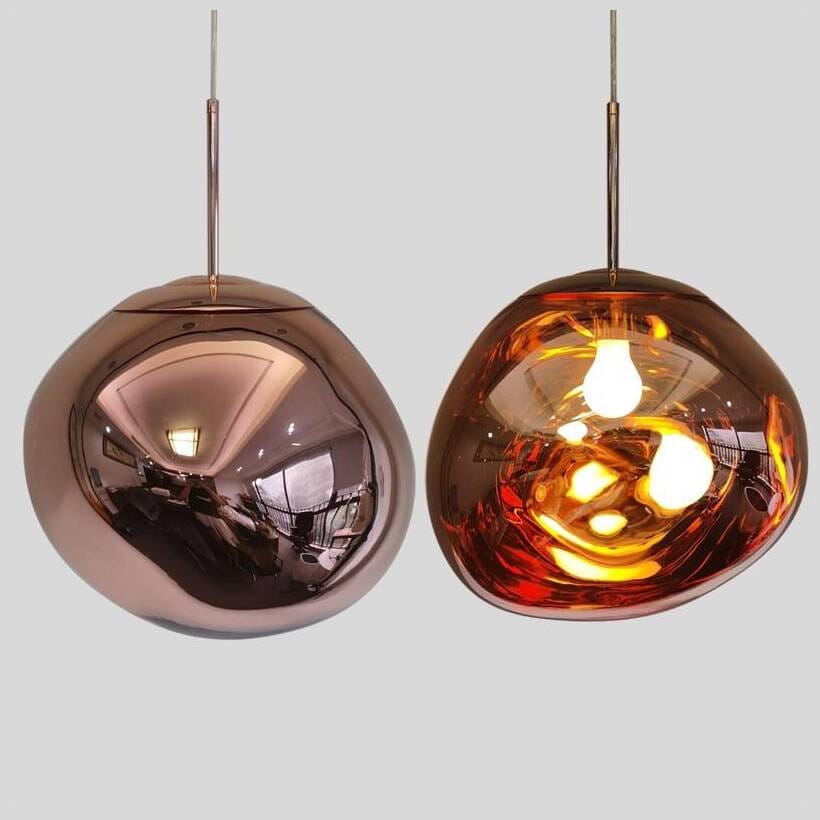 Pendant Light Mirrored Glass Sphere E27 Adjustable Dining Room Kitchen Island Hanging Ceiling Lamp | Thomler