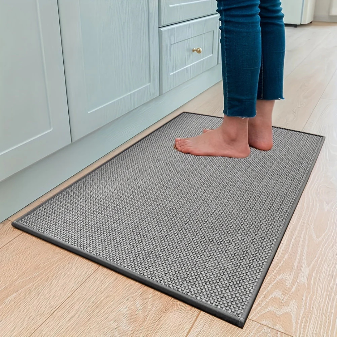 Non-Slip Area Rug with Rubber Backing for Living Room, Kitchen & Entryway – Soft Polyester Accent Mat for High-Traffic Spaces | Thomler