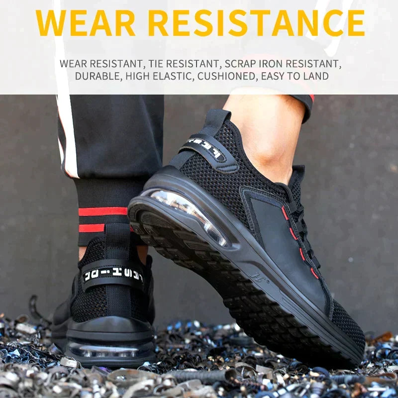 Steel Toe Work Shoes for Men & Women – Breathable Mesh Safety Sneakers with Slip-Resistant Sole & Puncture-Proof Protection for | Thomler