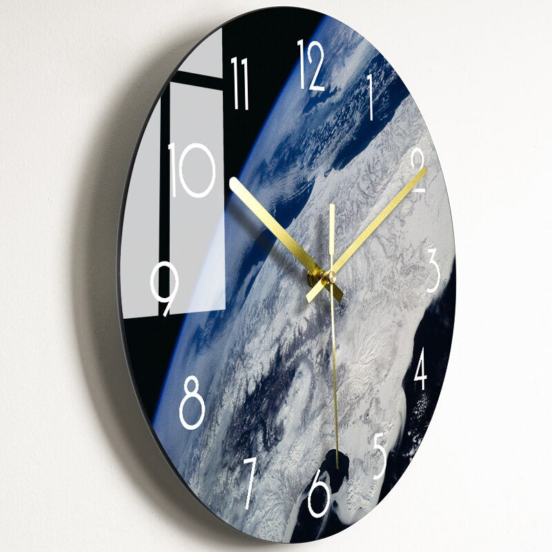 Contemporary Glass Panel Wall Clock – Choose Your Design & Diameter | Thomler