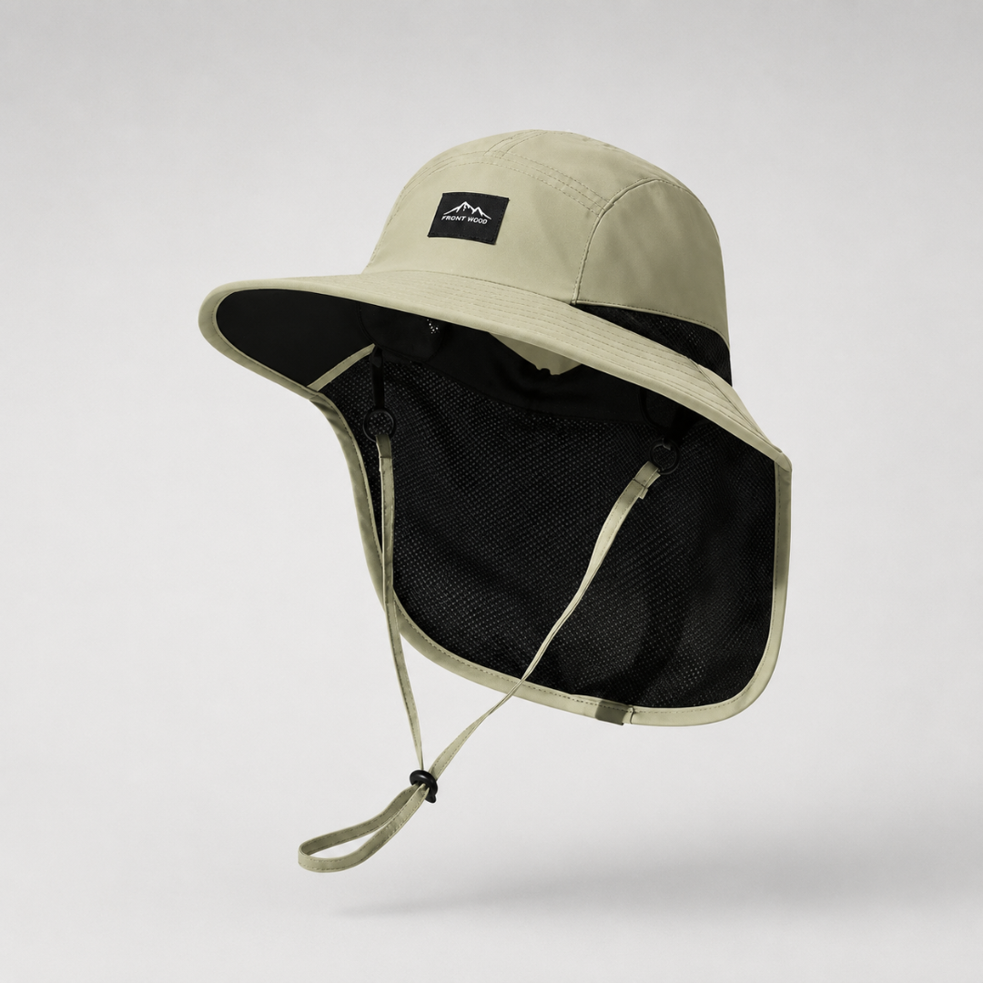 Wide Brim Hiking Hat with Neck Flap & UPF 50+ Sun Protection for Trail Running, Backpacking & Summer Outdoor Adventures | Thomler