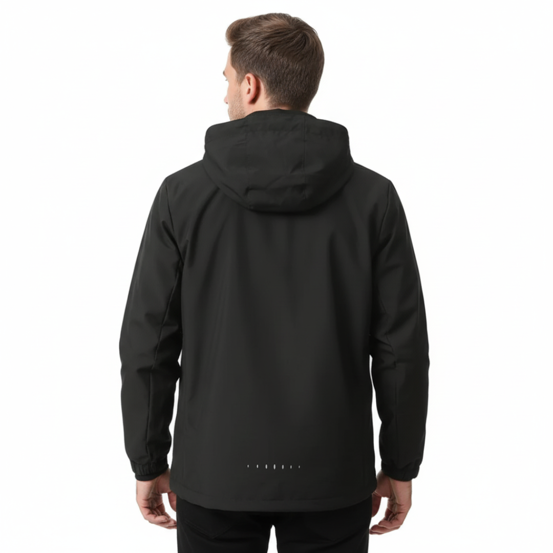 Lightweight Zip-Front Rain Jacket with Hood – Breathable Weather Shell for Men | Thomler