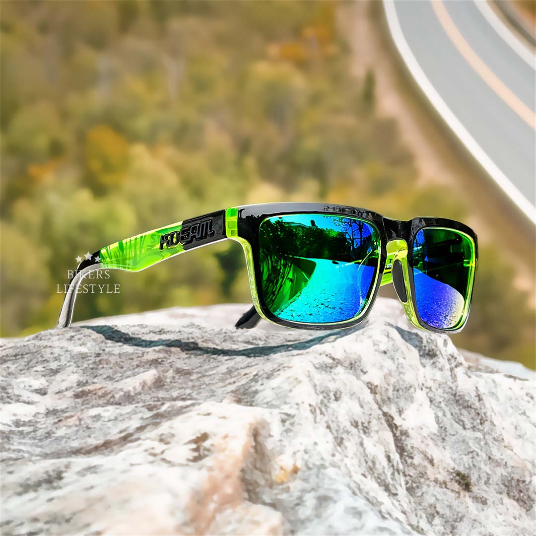 Polarized Riding Sunglasses with Blue Light Filter & UV400 Protection for Motorcycle & City Driving | Thomler