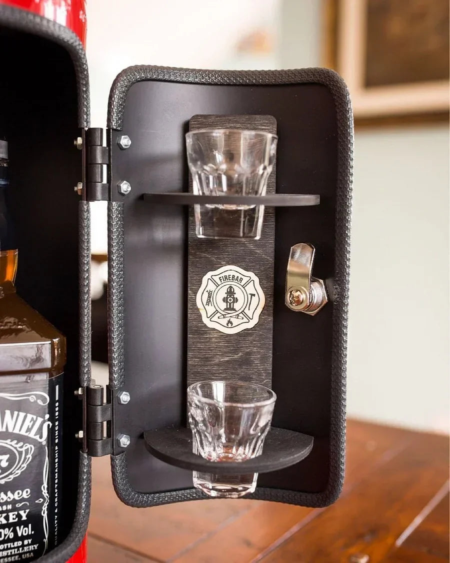 Hidden Fire Extinguisher Liquor Cabinet Decoy Safe for Bottle Storage Home Bar Man Cave Office Conversation Piece Metal Disguise | Thomler