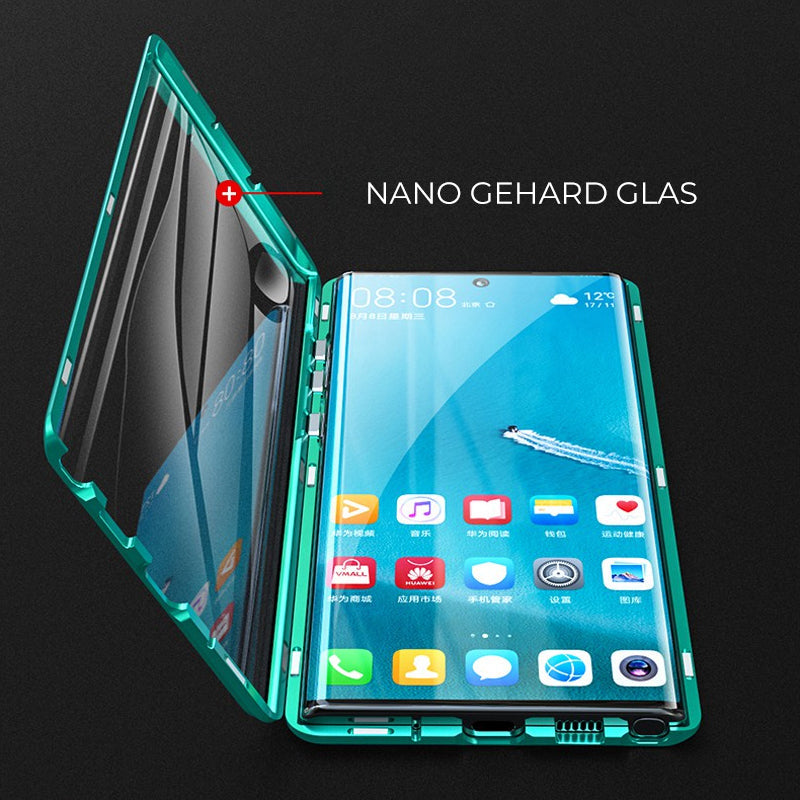 Tempered Glass Magnetic Phone Case for Samsung Galaxy – Double-Sided Shockproof Protection with Metal Frame & Auto-Lock Design | Thomler