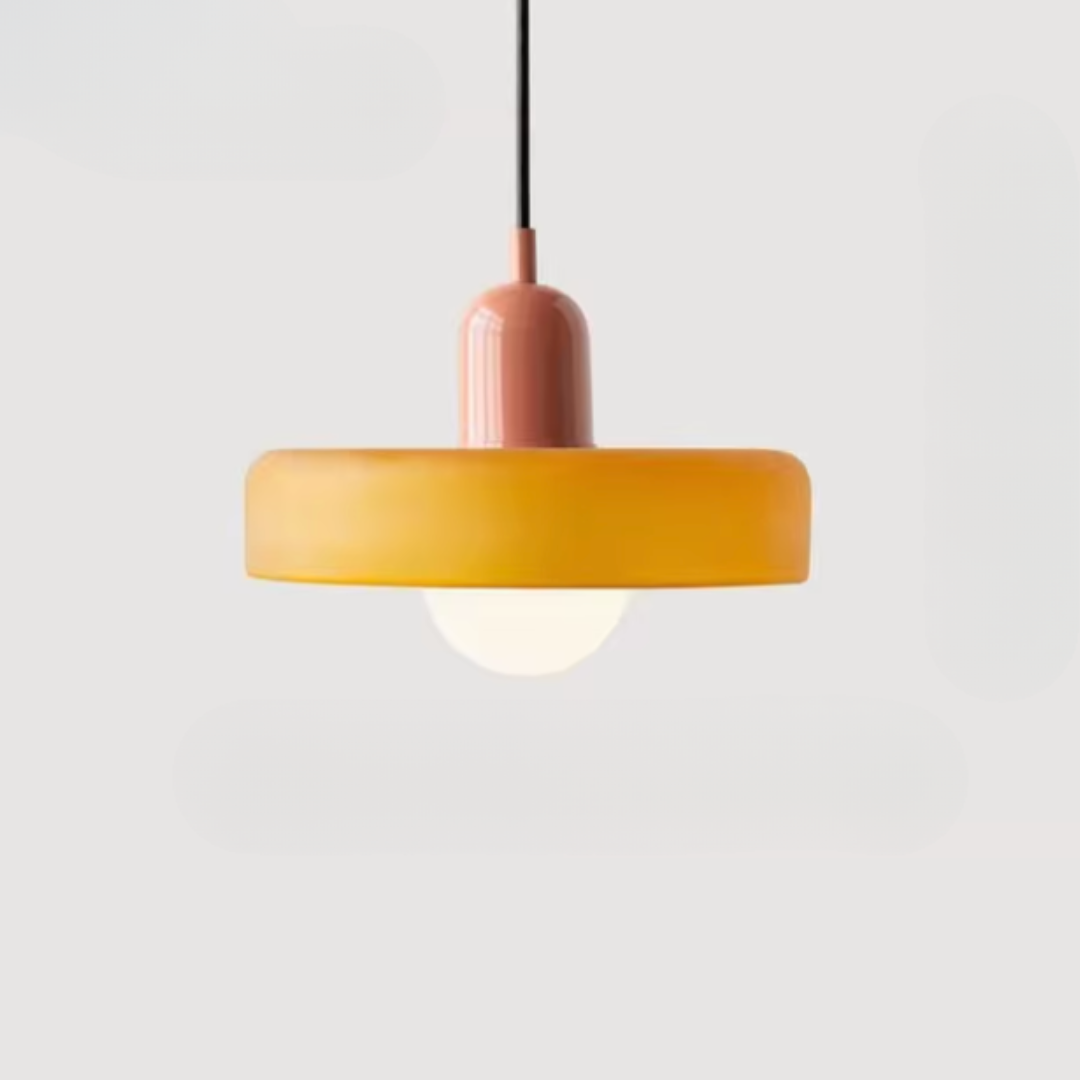 Two-Tone Glass Drop Ceiling Light Fixture for Kitchen Island Dining Room Modern Hanging Lamp | Thomler