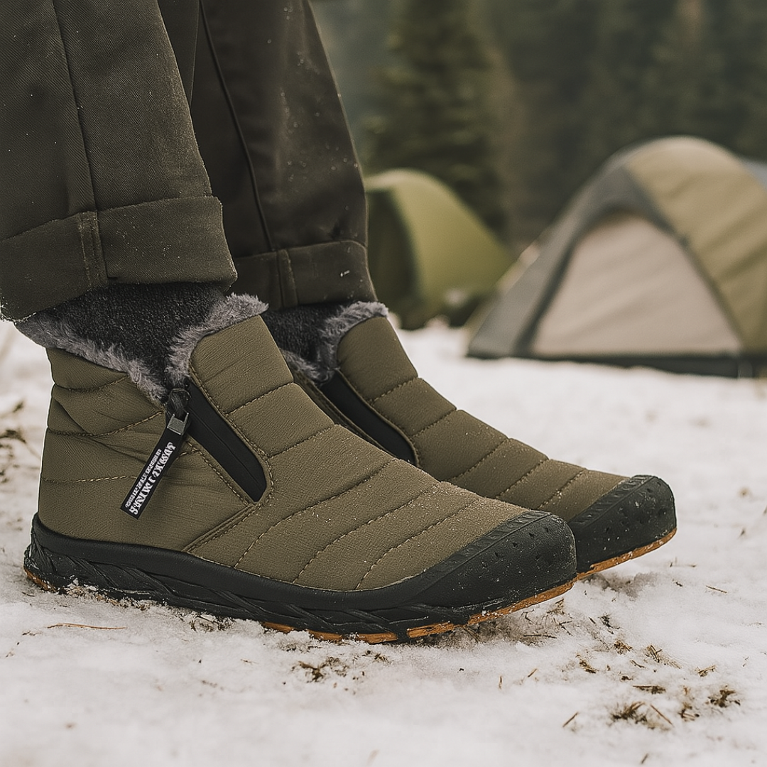 Men's & Women's Insulated Waterproof Winter Boots with Side Zipper for Snow & Ice | Fleece-Lined Slip-Resistant Shoes for Hiking, Walking | Thomler