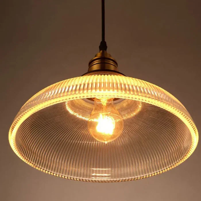 Glass Pendant Light Fixture with Metal Frame – Modern Hanging Lamp for Dining Room, Living Room & Bedroom | Thomler