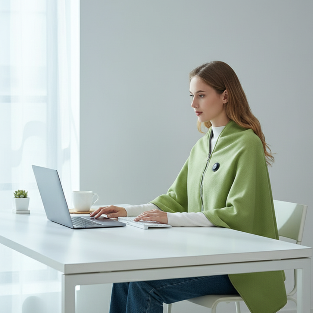 USB Heated Throw Blanket with 3 Heat Settings & Zipper Design – Soft Fleece for Home, Office & Outdoor Use | Thomler