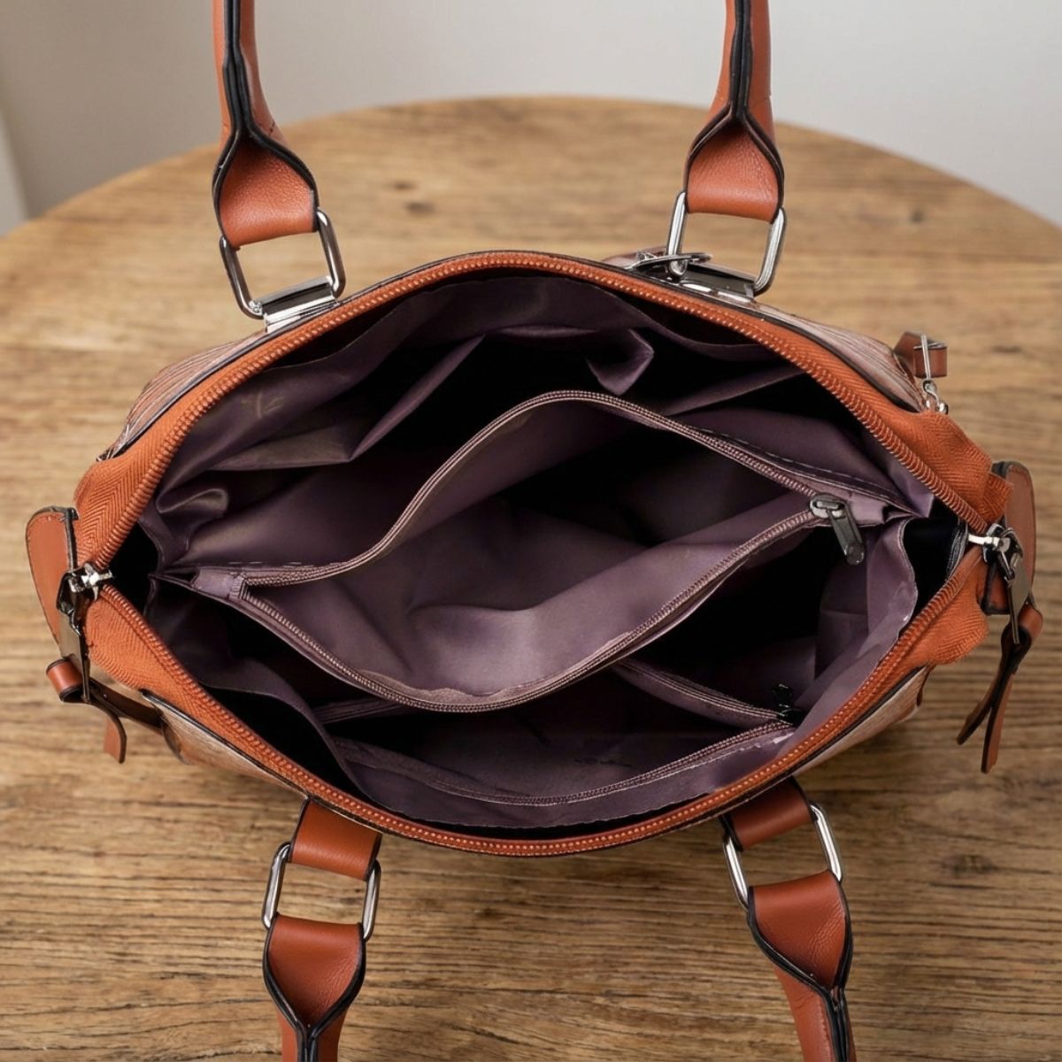 Leather Handbag Set 4-Piece Women's Purse Collection Shoulder Bag Tote Crossbody Wallet Brown Black Blue Red Daily Carryall | Thomler