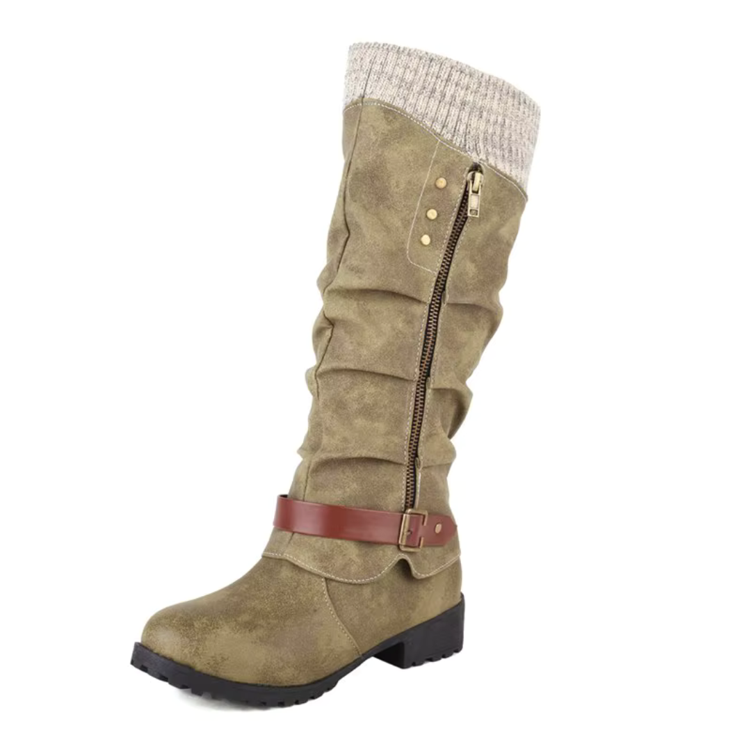 Insulated Mid-Calf Winter Boots with Arch Support for Women & Men – Side Zip Entry, Non-Slip Sole, Cold Weather Footwear | Thomler