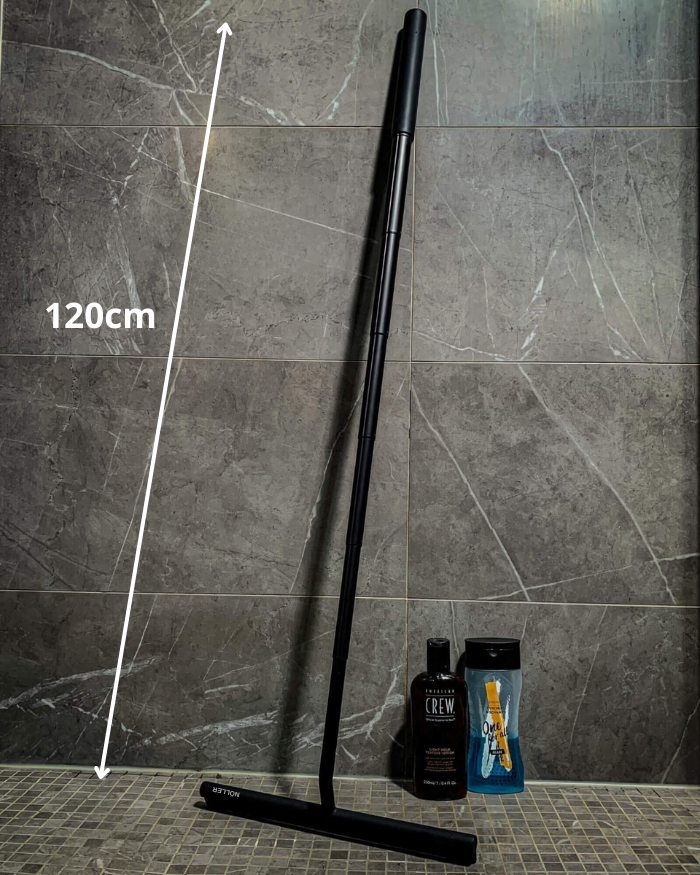 Telescoping Bathroom Squeegee with Wall Mount – Glass & Tile Cleaner for Shower, Tub & Floor | Thomler
