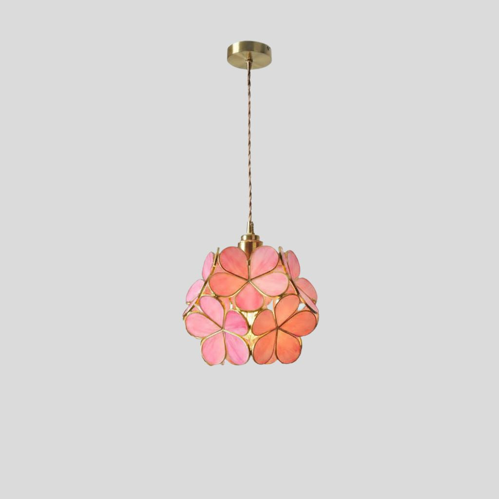 Stained Glass Pendant Light – Handcrafted Vintage Ceiling Fixture with Adjustable Chain for Dining Room, Kitchen, Restaurant | E26 Base | Thomler