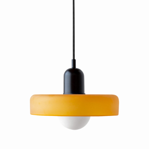 Glass Disc Pendant Light with Adjustable Cord – Modern Ceiling Fixture for Dining Room, Kitchen Island & Living Room | Thomler