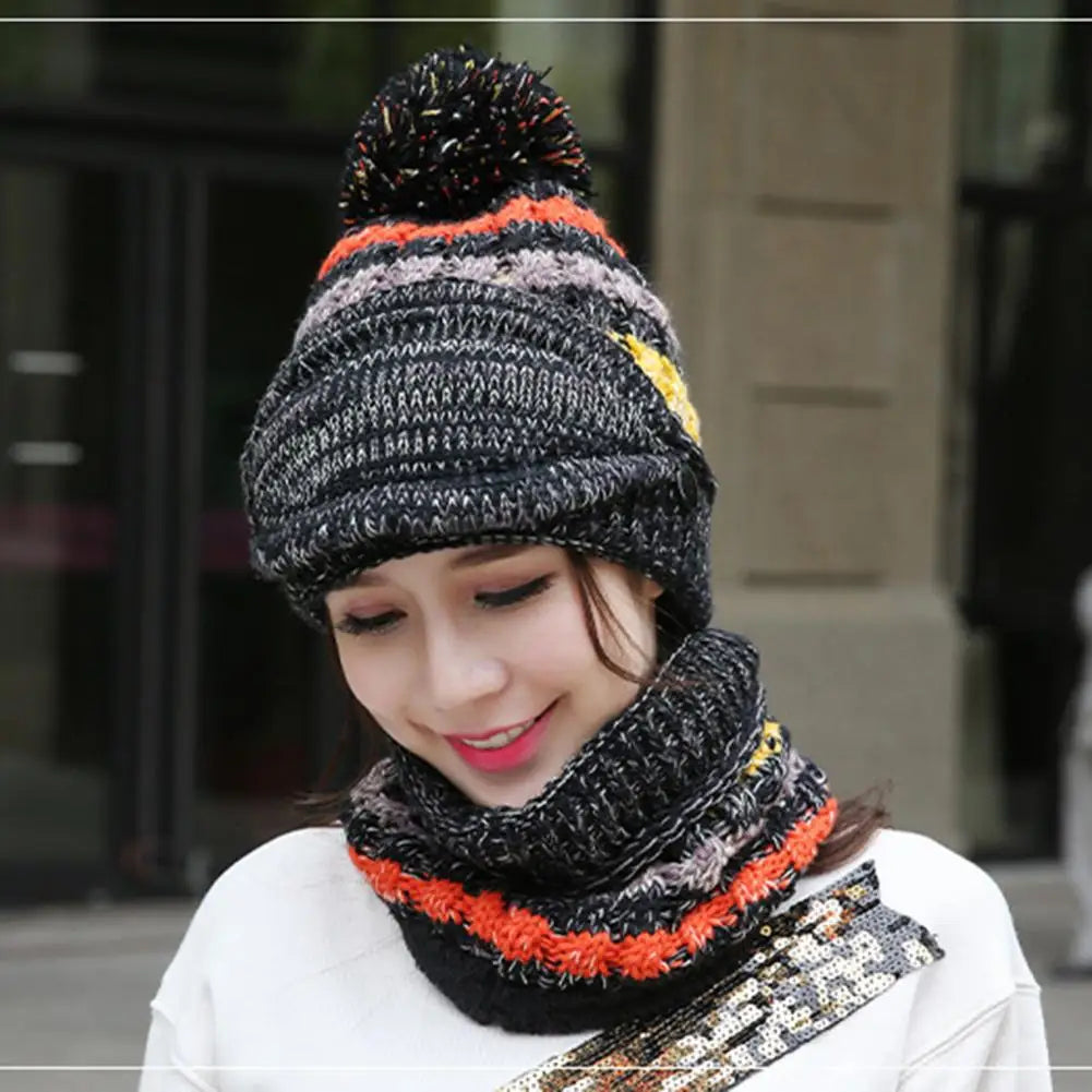 Winter Beanie and Neck Warmer Combo with Fleece Interior and Removable Shield | Thomler