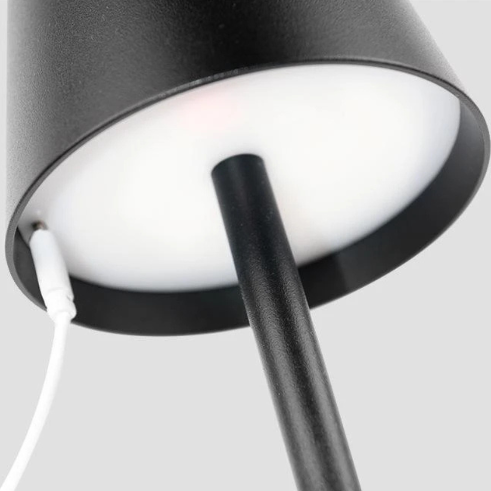 Cordless Touch Dimmable LED Metal Accent Lamp for Indoor & Patio Use – Rechargeable Portable Light | Thomler