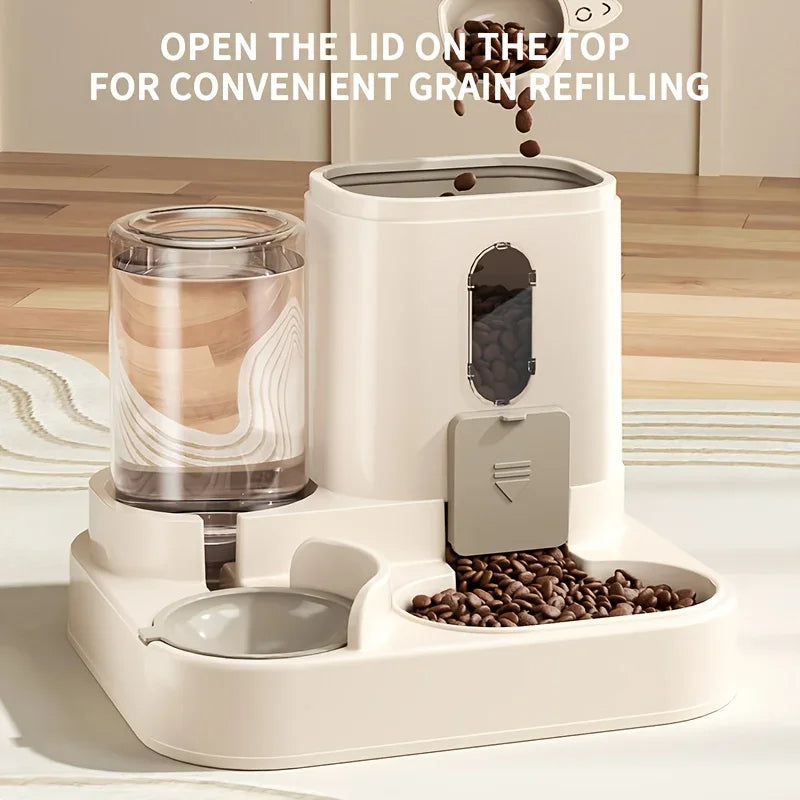 Gravity-Fed Dual Bowl Pet Station – No-Power Food & Water System for Dogs & Cats | Thomler