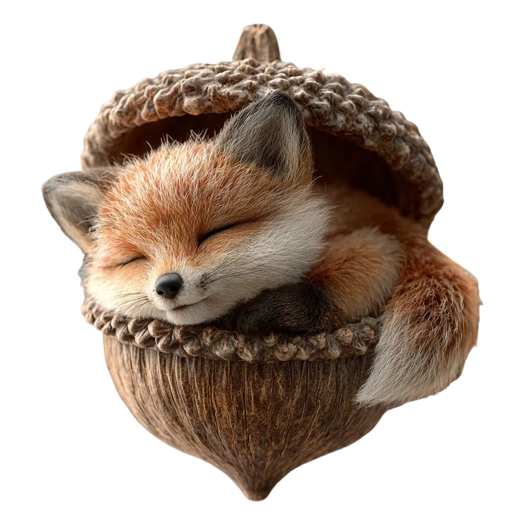 Woodland Animal Night Light for Kids – Acorn-Shaped LED Bedside Lamp with Fox, Owl, Rabbit Designs for Nursery Decor | Thomler