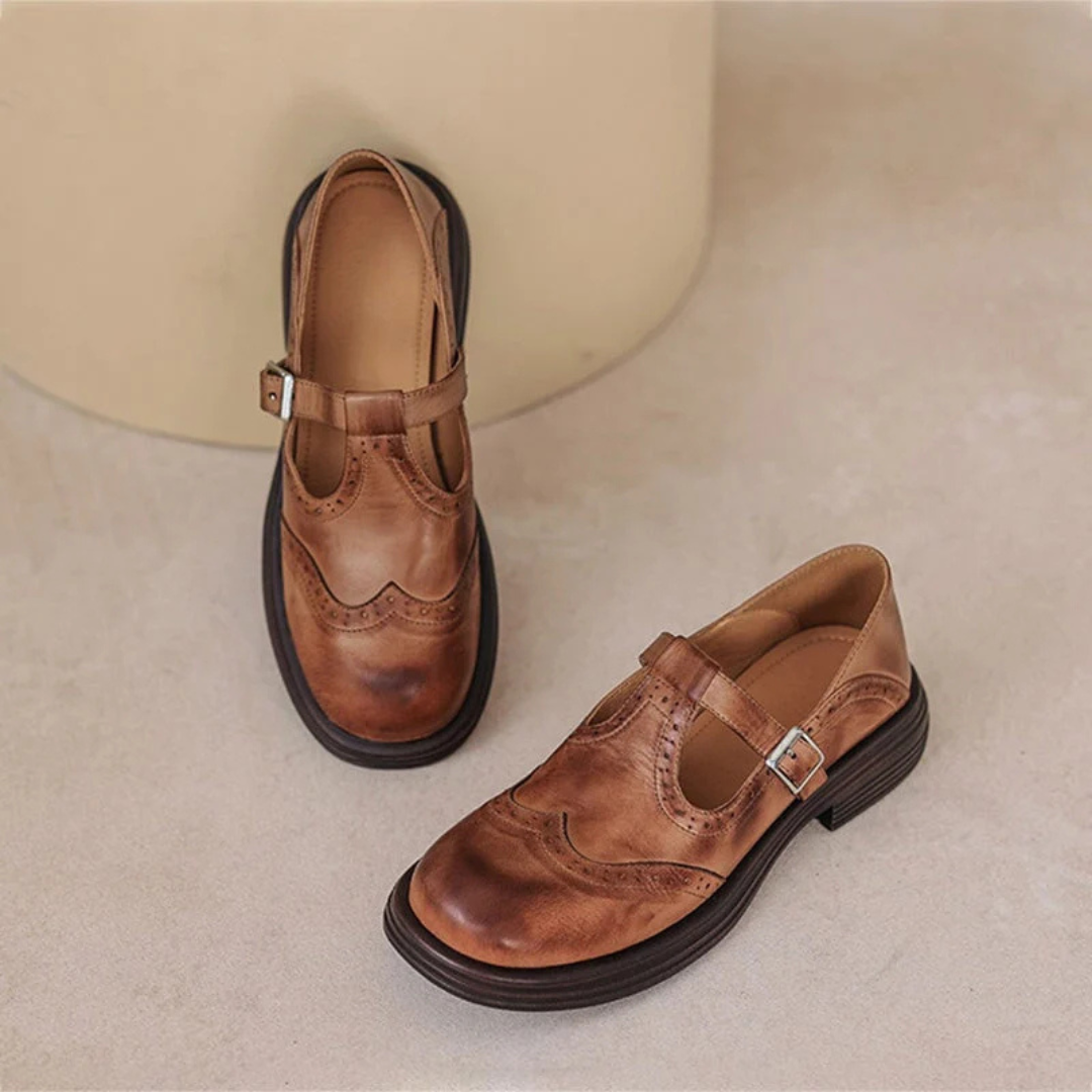 Women's Vegan Leather Flats – Breathable Slip-On Shoes for Summer & Spring, Lightweight Comfort Walking Shoes | Thomler