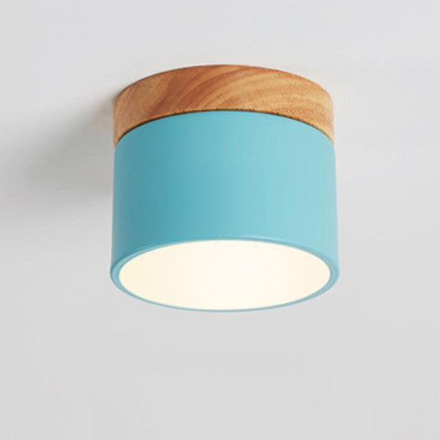 Round Compact LED Ceiling Light with Tri-Color Temperature Switch for Hallways, Bedrooms & Living Rooms | Modern Nordic Style Flush Mount | Thomler