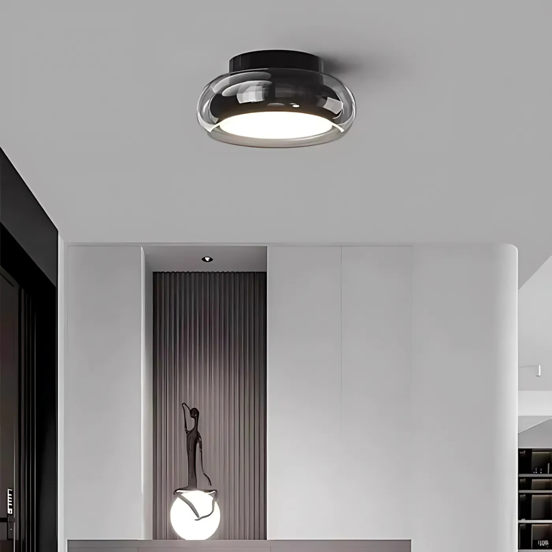 Ceiling Lamp Glass 24W Amber 30.0 cm Warm White Living Room Hallway Retro Modern Lighting Fixture | Thomler