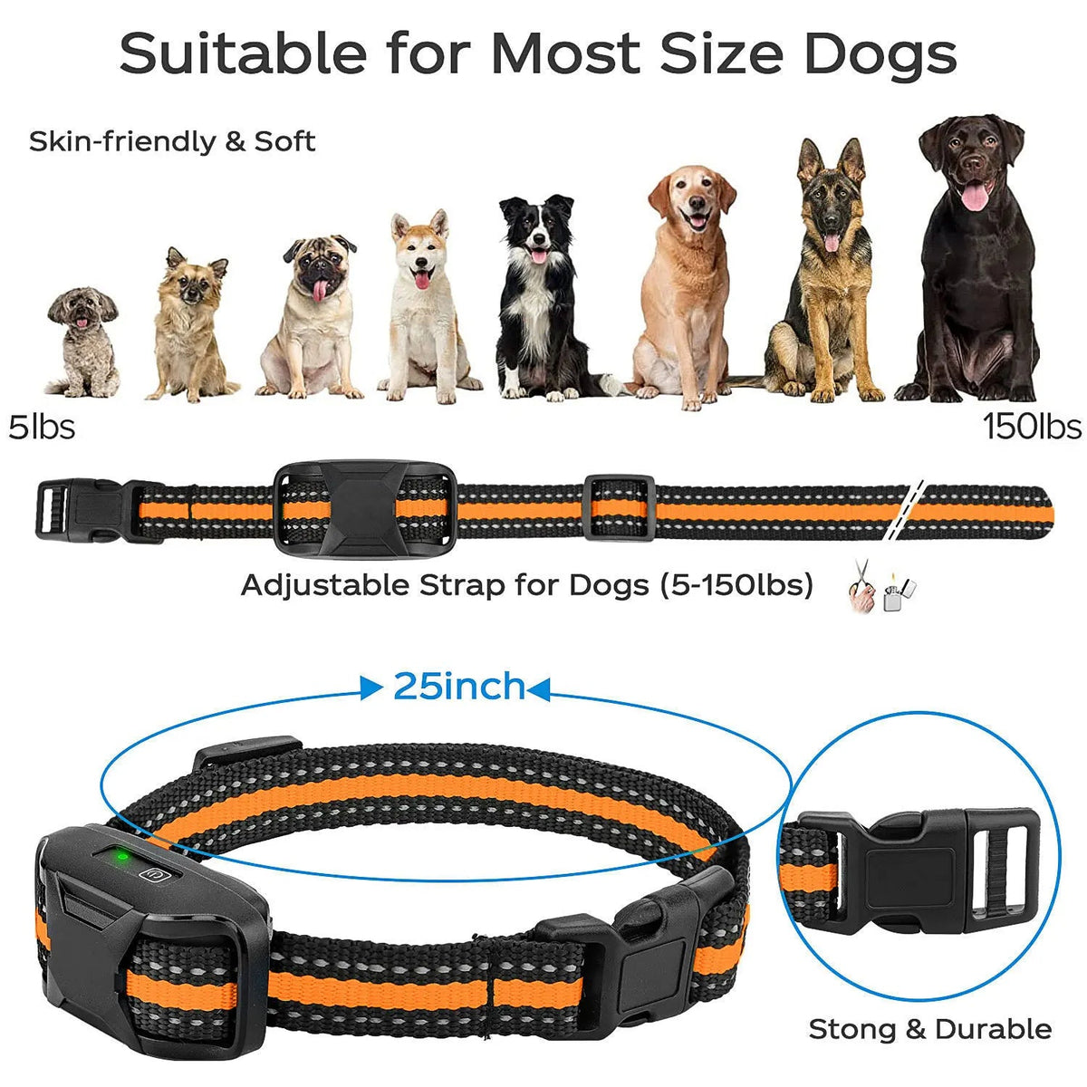 Remote Dog Training Collar – 3,280 ft Range, Waterproof, 3 Modes for All Breeds | Thomler