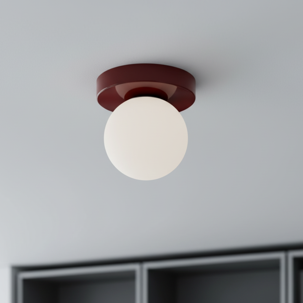 Frosted Sphere Sconce & Flush-Mount Fixture – Dual-Install LED Globe for Entry, Bedroom & Living Spaces | Thomler
