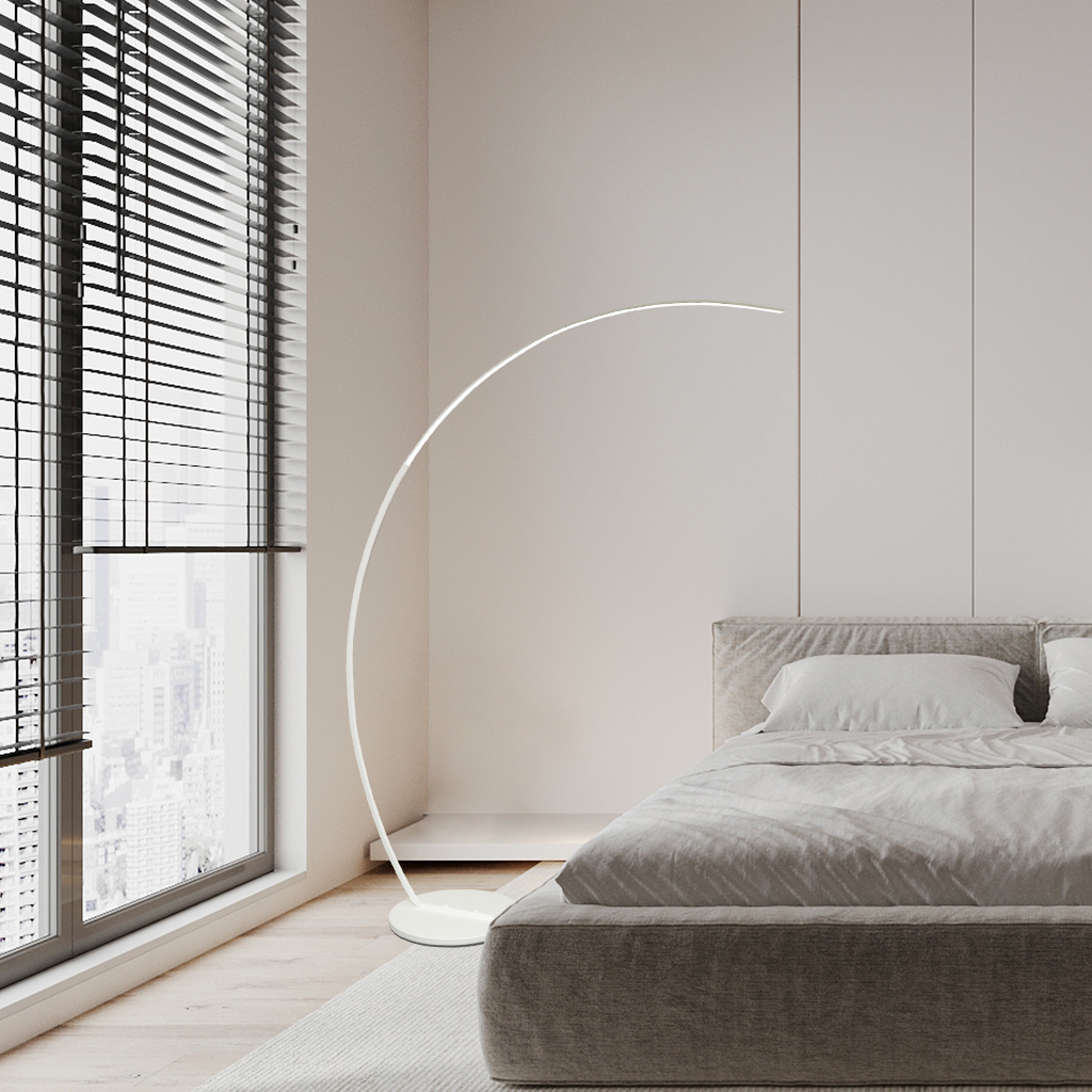 Floor Lamp Aluminum Arc 63.0 in Dimmable LED Living Room Bedroom Modern Standing Light Adjustable Color Temperature | Thomler