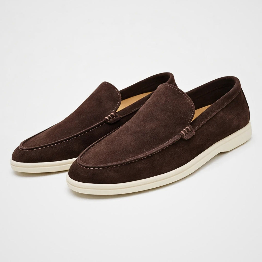 Men's Slip-On Loafers Suede-Look Casual Dress Shoes for Everyday Comfort & Style | Thomler
