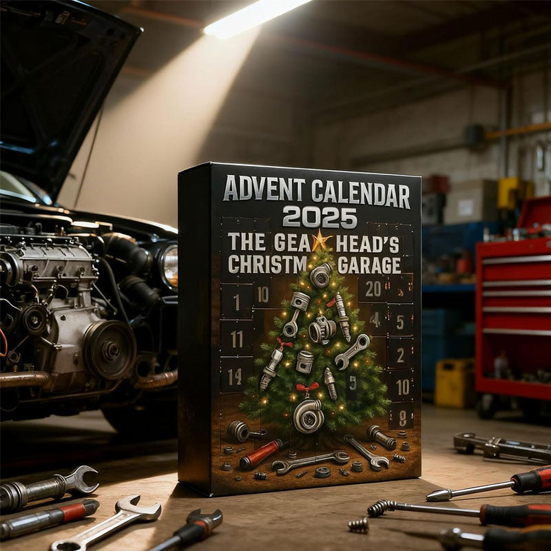 Gearhead Garage Christmas Countdown Calendar with 24 Mini Car Parts – Auto Mechanic Advent Calendar 2025 for Car Enthusiasts & Motor Lovers | Thomler