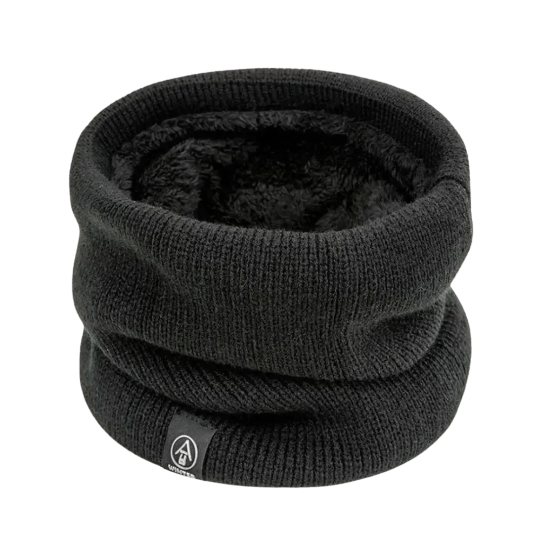 Fleece-Lined Knit Neck Warmer – Thermal Double-Layer Winter Scarf Gaiter for Cold Weather Running Hiking Commuting | 2-Pack Unisex Neck Wrap | Thomler