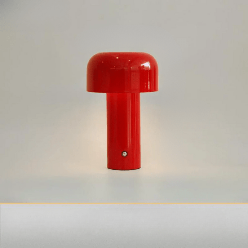 Table Lamp Plastic 25.0 cm Yellow Wireless Bedside Mood Lighting USB Rechargeable LED Mushroom Accent Light | Thomler