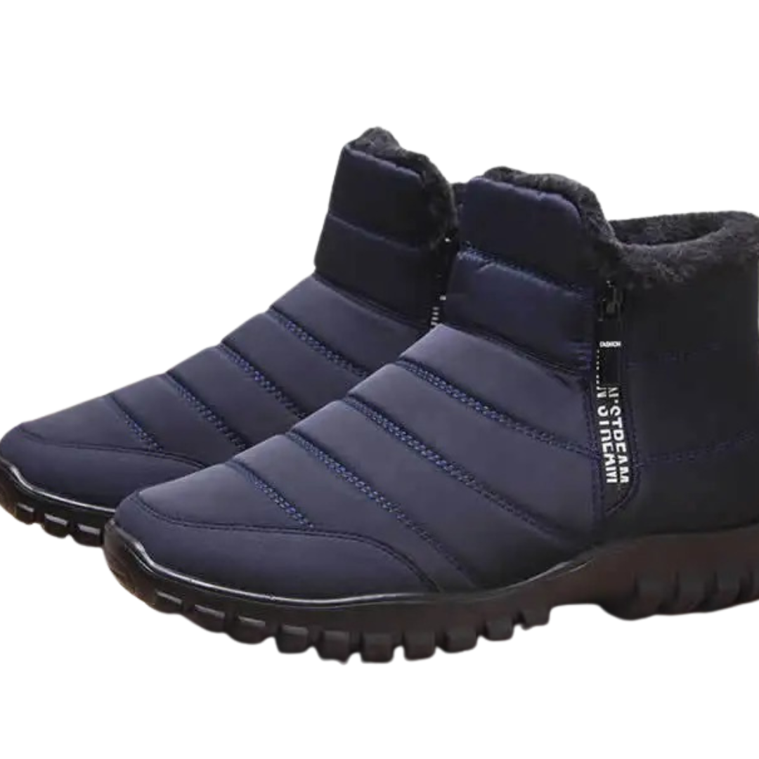 Men's Waterproof Winter Boots with Side Zipper – Insulated Snow Boots for Cold Weather | Thomler