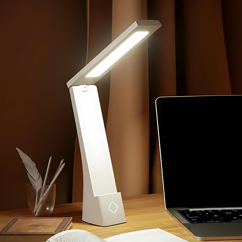 Table Lamp Aluminium 35.0 cm Foldable Dimmable LED Black White Desk Bedroom Reading Light | Thomler