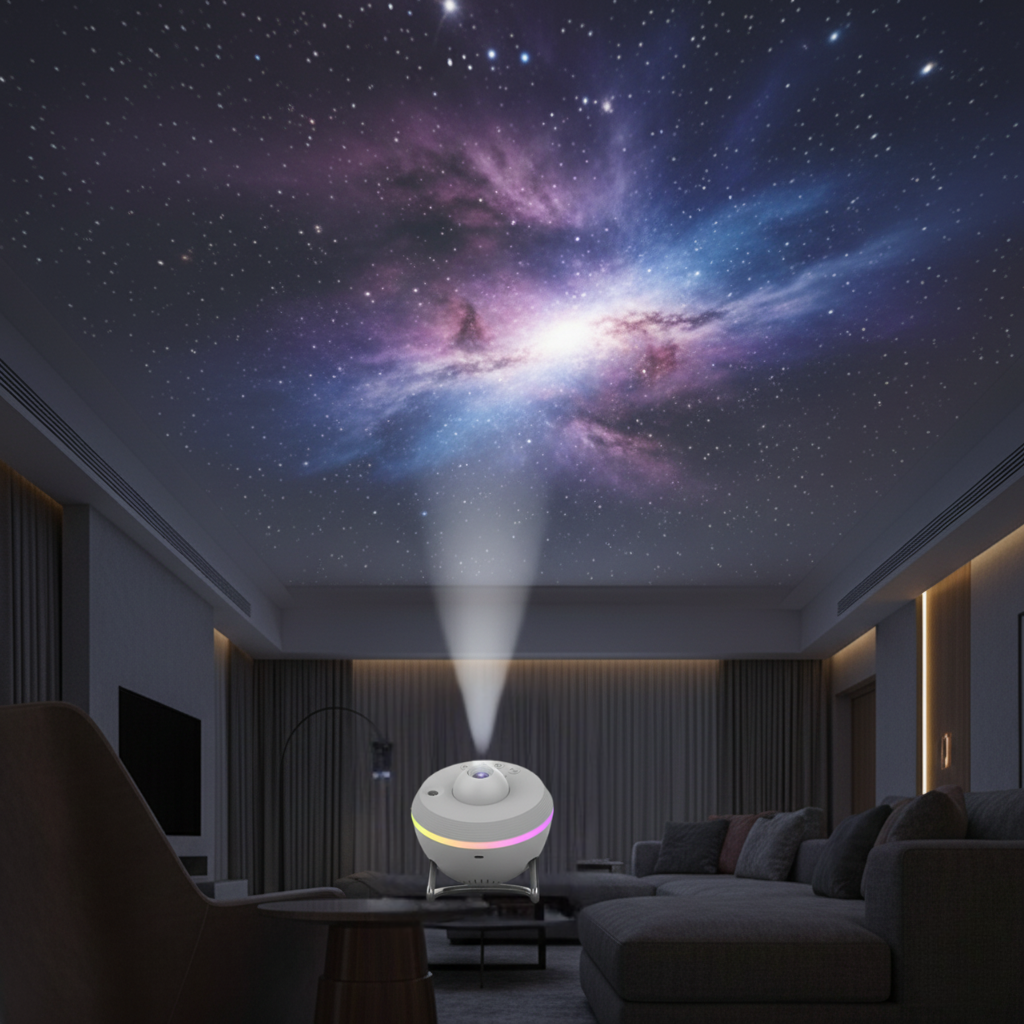 Galaxy Night Light Sphere with Swappable Scene Discs for Bedroom & Nursery | Thomler