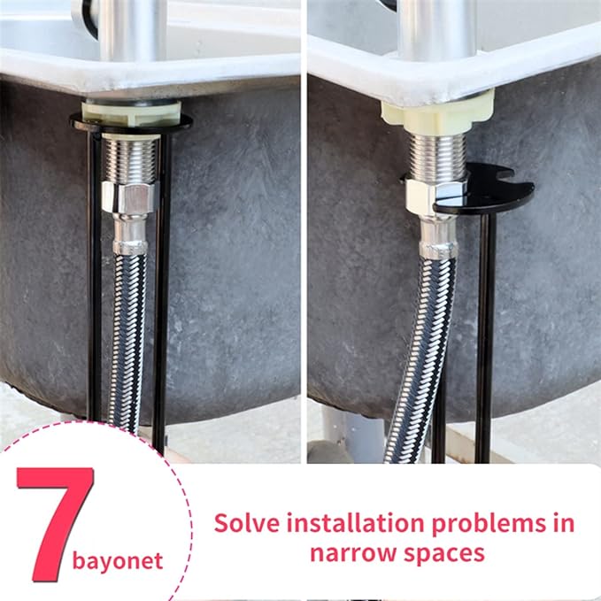 Basin Nut Wrench Tool Extended Reach Plumbing Installer for Faucet Nuts Under Sink Bathroom Kitchen | Thomler