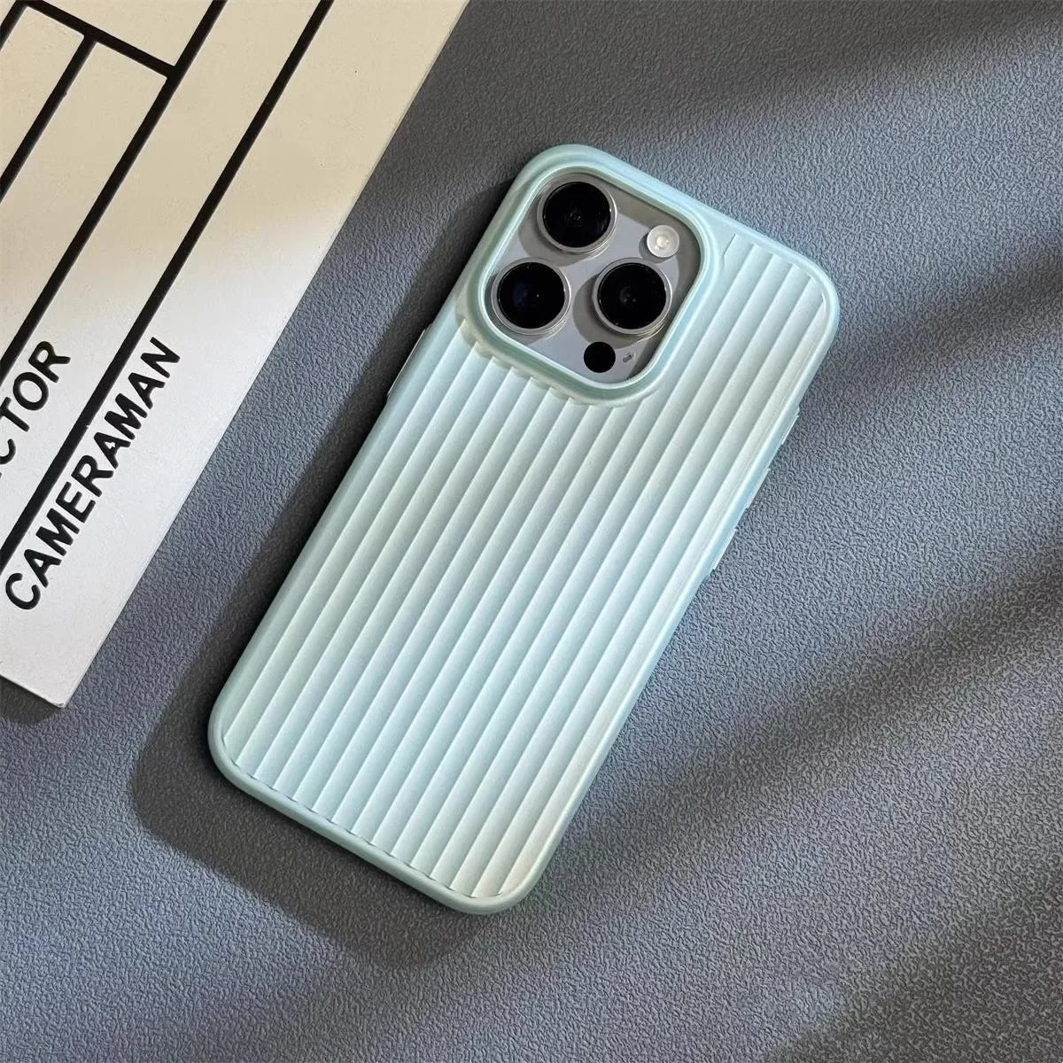 Slim Titanium-Finish iPhone Case with Military-Grade Drop Protection and Wireless Charging Support for iPhone 13, 14, 15, 16 Series | Thomler