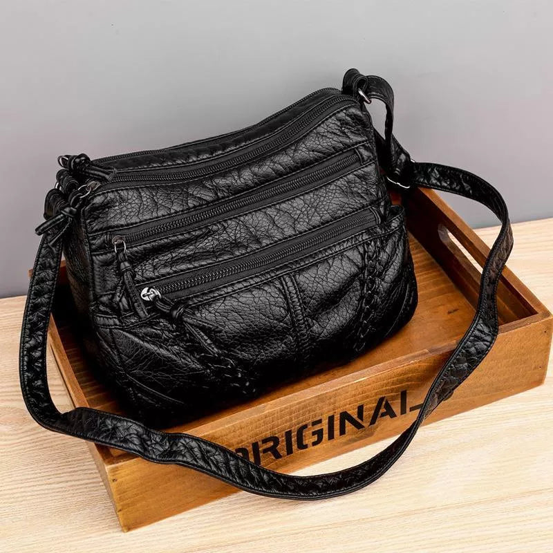 Vegan Leather Crossbody Bag for Women – Adjustable Strap Shoulder Purse with Magnetic Closure – Everyday Carryall Handbag | Thomler