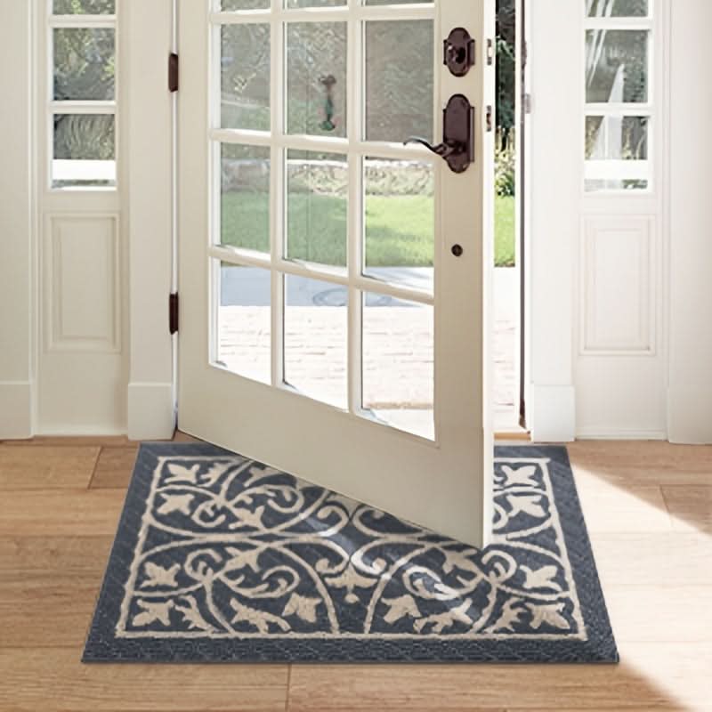 Entryway Mat with Non-Slip Rubber Backing – Low Profile Door Mat for Indoor Use – Traps Dirt & Moisture – Machine Washable | Thomler
