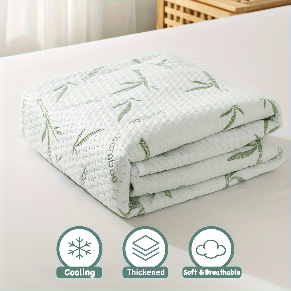 Cooling Bamboo Mattress Topper with 3D Airflow Layer for Better Sleep & Pressure Relief | Thomler