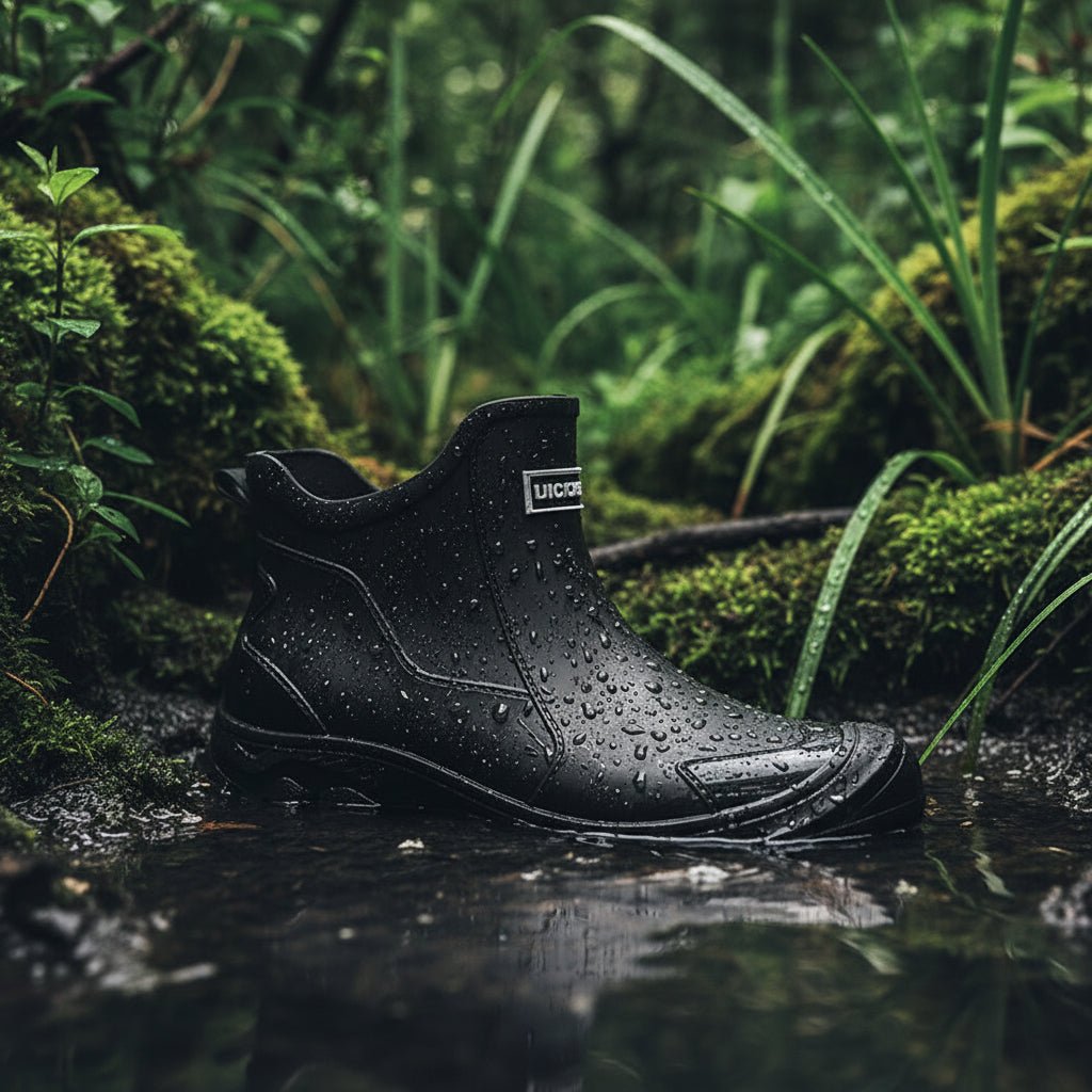 Waterproof Ankle Rain Boots with Slip-Resistant Tread for Mud, Camping & Fishing | Thomler